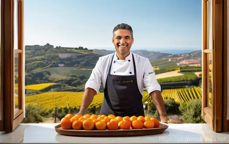 다문화 요리사와 제철 재료 활용법 - **"A vibrant and bustling Lisbon market scene, with a diverse young female chef (wearing a clean che...